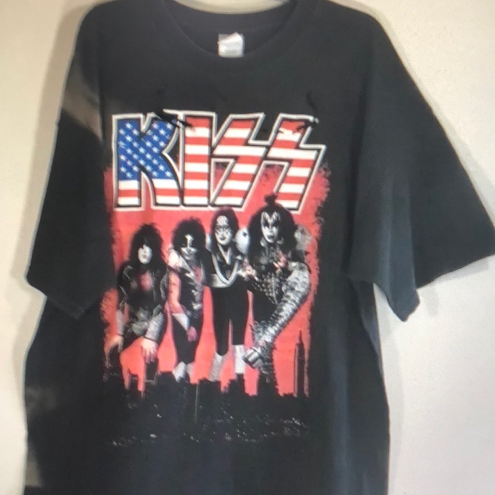 Vintage Kiss T Shirt Graphic Tour Oversized Metal